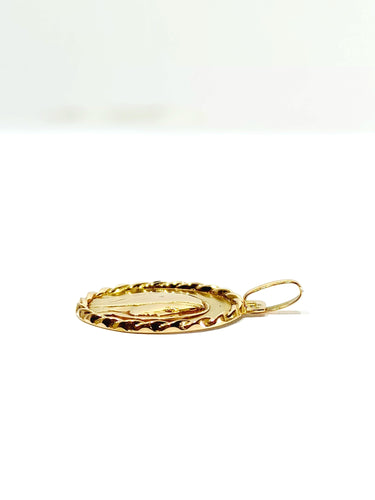 Pendentif Médaille Vierge en or rose 58 Facettes