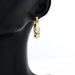 Boucles d'oreilles RAINBOW K - Mono boucle d'oreille or jaune, blanc et diamants 58 Facettes 85846