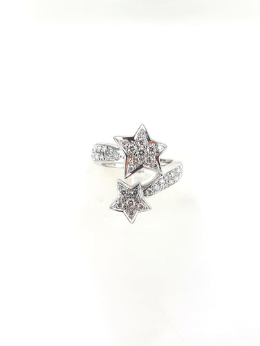 Bague 51 Bague CHANEL "COMÈTE" en or gris 58 Facettes