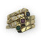 Bague 52 Bague trio or jaune, saphir, rubis et émeraude 58 Facettes 149057139