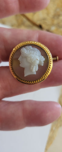 Broche Broche Napoléon III camé or jaune agate 58 Facettes