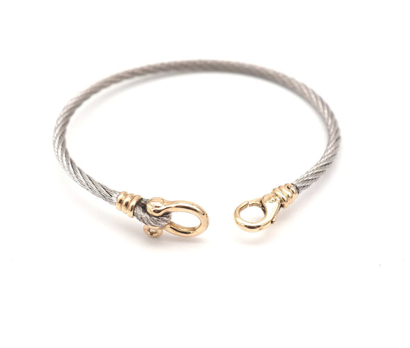 Bracelet Bracelet Fred force 10 vintage en acier et en or 58 Facettes