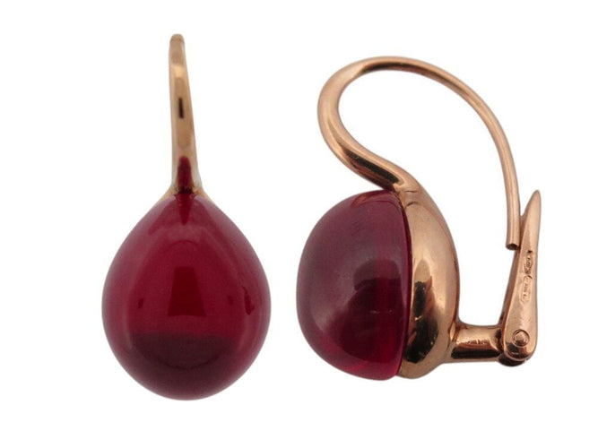 Boucles d'oreilles boucles d'oreilles POMELLATO dormeuses rouge passion rubis et or rose 58 Facettes 269158