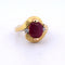 Bague 56 Bague vintage en or jaune avec rubis et diamants 58 Facettes