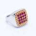 Bague 53 Gold Ring with Diamonds and Rubies 58 Facettes N102920EJ