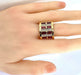 Bague 57 Bague or jaune tourmalines roses et diamants 58 Facettes AB403