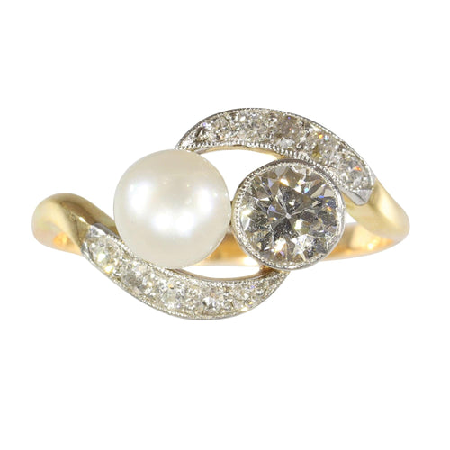 Bague 52 L'amour entrelacé : l'histoire d'une bague vieille d'un siècle 58 Facettes 15104-0064