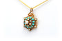 Pendentif Pendentif Napoléon III or jaune turquoises perles 58 Facettes B322