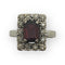 Bague 52 Bague or blanc 750 pierre rouge et diamants 58 Facettes 330081184