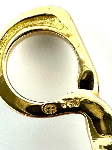 Pendentif GILBERT ALBERT. Pendentif or jaune et billes interchangeables 58 Facettes