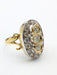 Bague 53 Bague en or jaune et blanc avec ancienne mine et huit huit diamants 58 Facettes