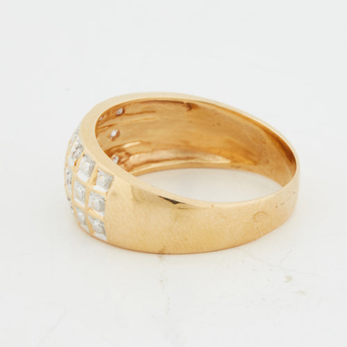 Bague 52 Bague or jaune et diamants 58 Facettes Ref 1052/18