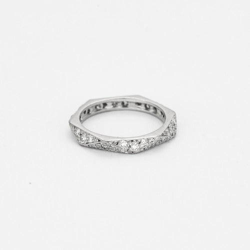Bague 49 Bague en Or blanc 18k 58 Facettes SAI0581