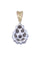 Pendentif Pendentif or jaune et blanc pavage diamants 58 Facettes 089881