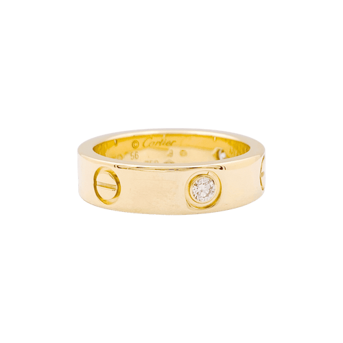 56 Bague Cartier, "Love 3 diamants", or jaune, diamants. 58 Facettes 34301