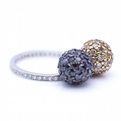 Bague 54 Bague bicolore avec diamants 58 Facettes N102876LF