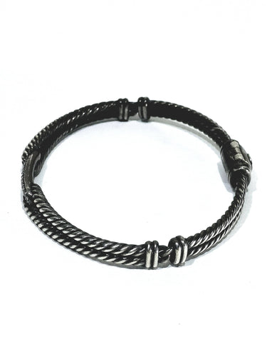 Bracelet David Yurman - Bracelet Argent Et Diamants 58 Facettes