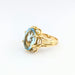 Bague 57 Bague or jaune et aigue-marine 58 Facettes 31220