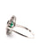 Bague 61 Bague en or blanc avec émeraude centrale et diamants environnants 58 Facettes