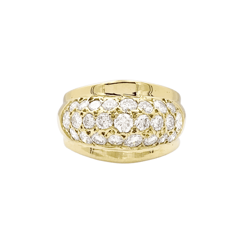 Bague 60 Bague or jaune, diamants. 58 Facettes 34449