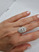 Early 900' Vintage Cluster Ring in 18kt white gold and diamonds 58 Facettes