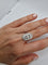 Early 900' Vintage Cluster Ring in 18kt white gold and diamonds 58 Facettes