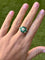 Bague 55 Bague de style Art déco en platine ornée de diamants, d'émeraudes et d'onyx 58 Facettes