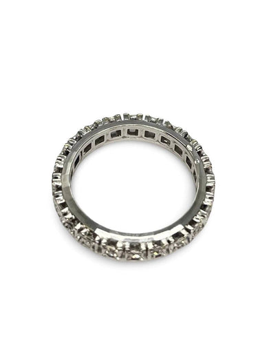 Bague 50 Alliance tour complet or blanc et diamants 0,23 ct 58 Facettes 00070701