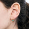 Boucles d'oreilles Boucles d'oreilles dormeuses or jaune, or blanc, émeraudes 58 Facettes