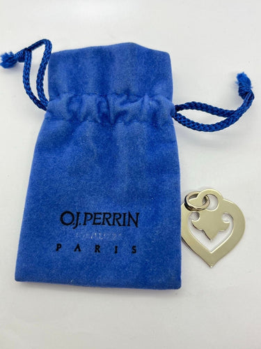 Pendentif Pendentif coeur or blanc OJ.Perrin 58 Facettes 00009101