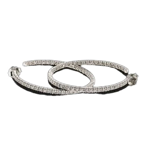 Boucles d'oreilles Boucles d'oreilles en or blanc, diamants naturels 58 Facettes MG-200621/1