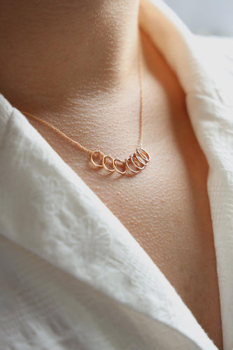 Collier Ginette NY Collier Tiny Seven Circles Or rose 58 Facettes 2646753CN