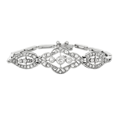 Bracelet Bracelet en or gris avec diamants 58 Facettes GU23