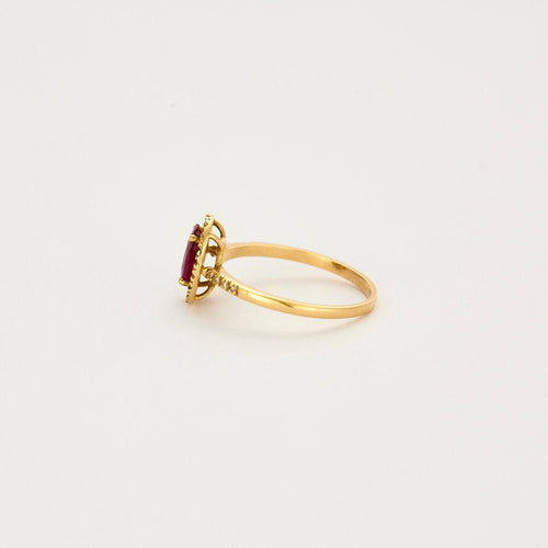 Bague Solitaire or jaune rubis 58 Facettes LP832