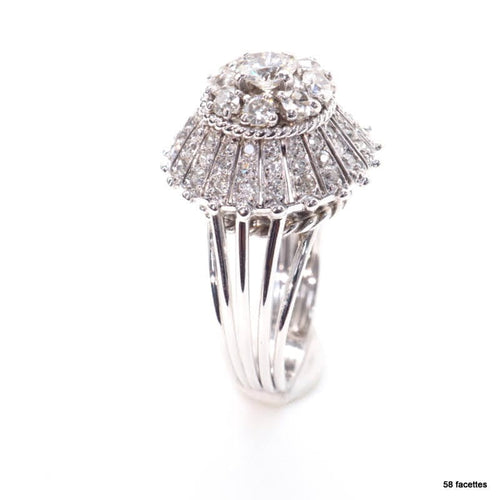 Bague 57 Bague diamants années 50 58 Facettes 4153