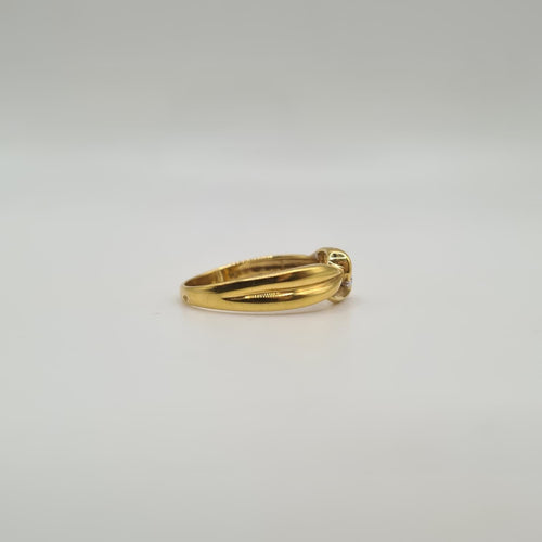 Bague 54 Bague or jaune 18 carats sertie d’un diamant 58 Facettes