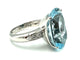 Bague 57 STERN. Bague or blanc 18K, aigue-marine et diamants 58 Facettes