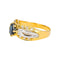 Bague 51 Bague Or jaune, Or blanc Saphir, Diamant 58 Facettes 4573819CN