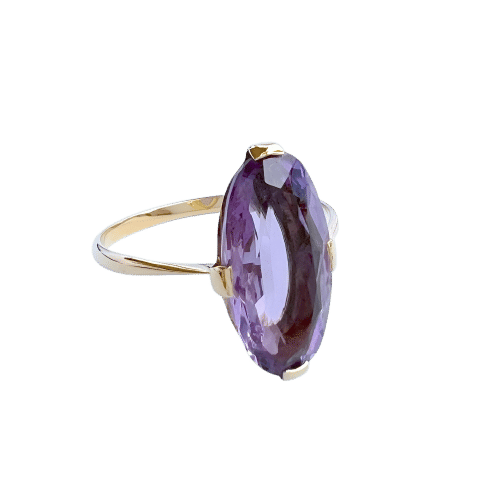 Bague 59 Bague marquise Améthyste en Or Jaune 58 Facettes 1752