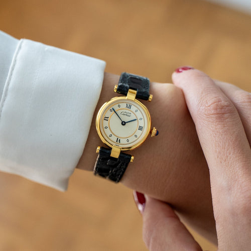 Bague Cartier Must Vendôme - Gold ring dial - SM 58 Facettes