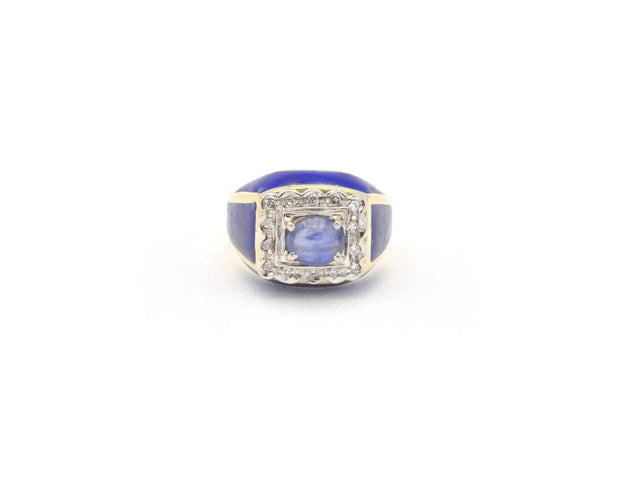 Bague Bague vintage huit-huit saphirs et diamants 58 Facettes 14630