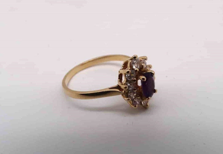 Bague 54 Bague or et Amethyste 58 Facettes 11587