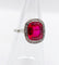 Ring Art Deco white gold, synthetic ruby and rose-cut diamonds (circa 1930) 