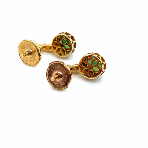 Bague Boucles d Oreilles Sélim Mouzannar Or rose Grenats Tsavorites Diamants 58 Facettes