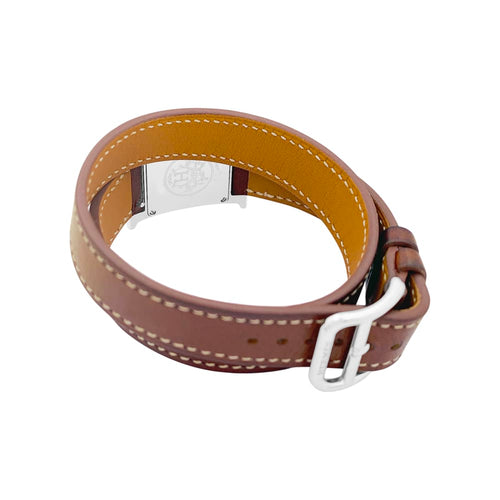 Montre Montre Hermès, "Heure H", acier sur cuir. 58 Facettes 35040