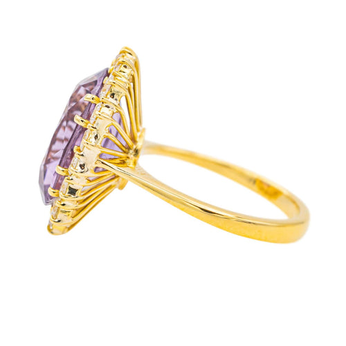 Bague 55 Bague Pompadour Or jaune Améthyste, Diamant 58 Facettes 2231641CN