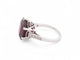 Bague 53 vintage bague cocktail t53 grenat coussin 8 diamants 0.14ct en platine 7.3g 58 Facettes 270143