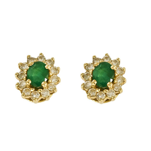 Boucles d'oreilles Boucles d'oreilles en Or jaune 18k Emeraude 58 Facettes CEC0442X2