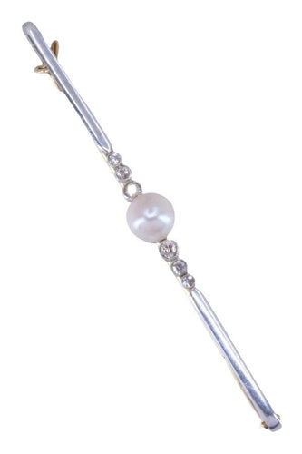 Broche BROCHE ART-NOUVEAU PERLE ET DIAMANTS 58 Facettes 082971