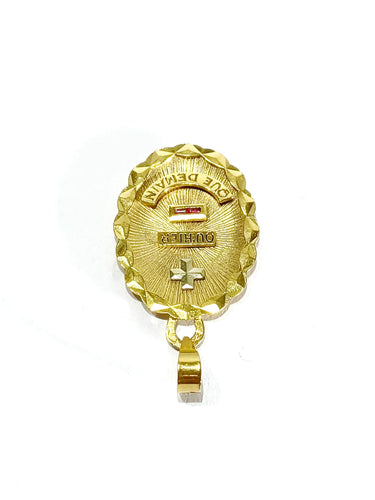 Pendentif Augis - Médaille d'Amour en or jaune et rubis 58 Facettes